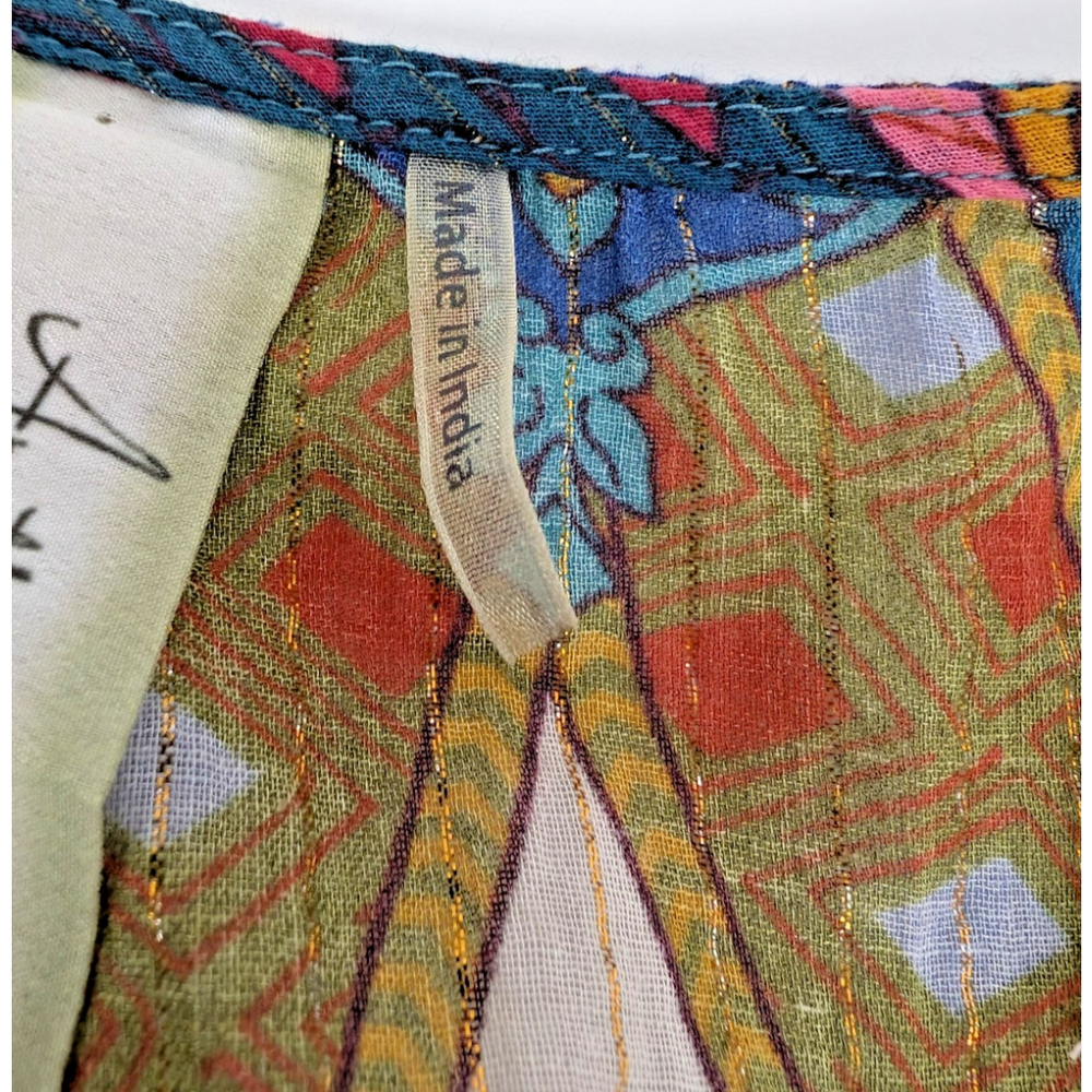 Aratta Silent Journey Anthropologie Kimono Fields of Happiness Birds Colorful - Picture 9 of 11